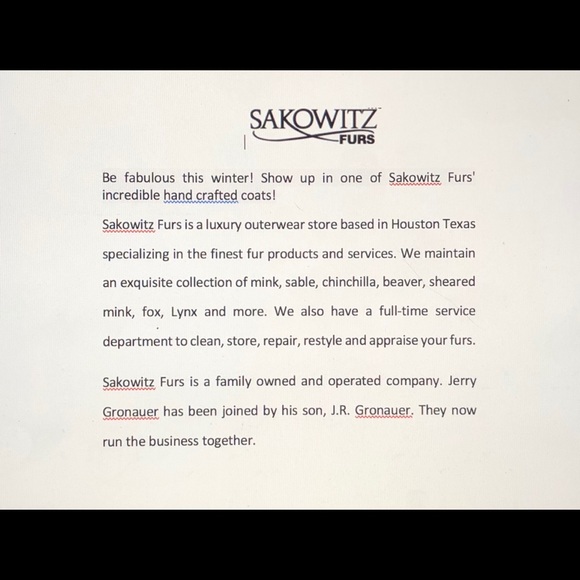 FOX FUR, Sakowitz Furs, long sleeve, Tan, Jacket, size 12 - Picture 9 of 10